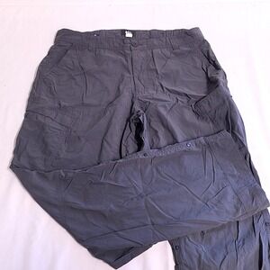 REI Co-op Cargo Pants Women 40W x 32L Dark Gray Relaxed Hiking Utility Snaps